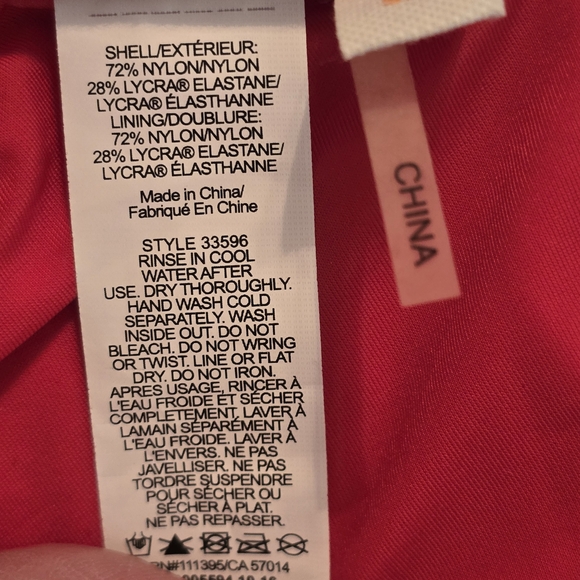 Tory Burch Women's Small Logo Halter Bikini Top Swim Suit String RED Stretch - Picture 10 of 10